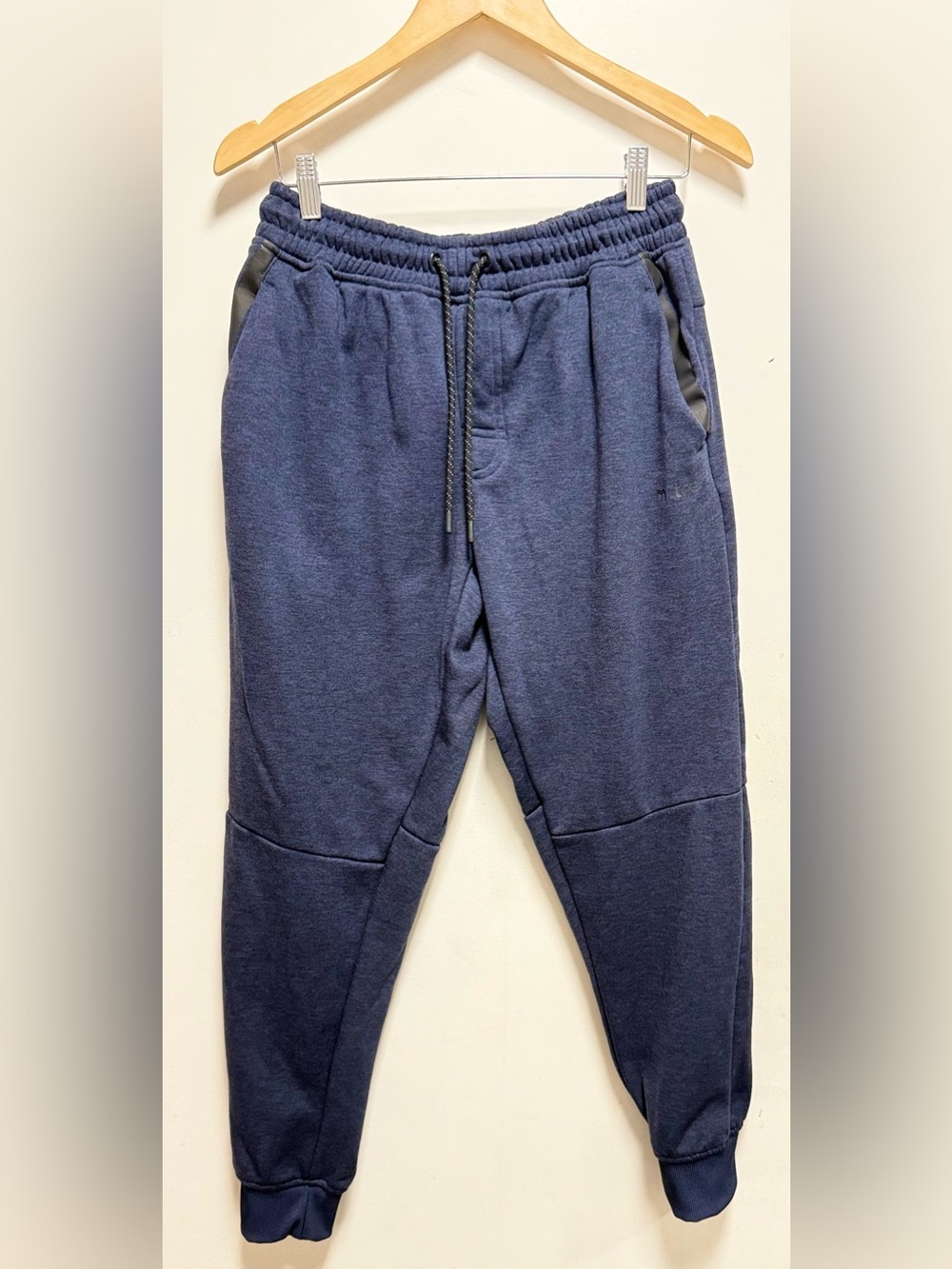 Men's Navy Athletic Jogger Sweatpants with Drawstring